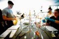 Students working in a lab in Regents Hall