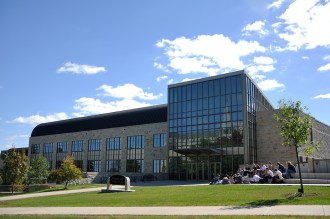 Class outside of Regents Hall