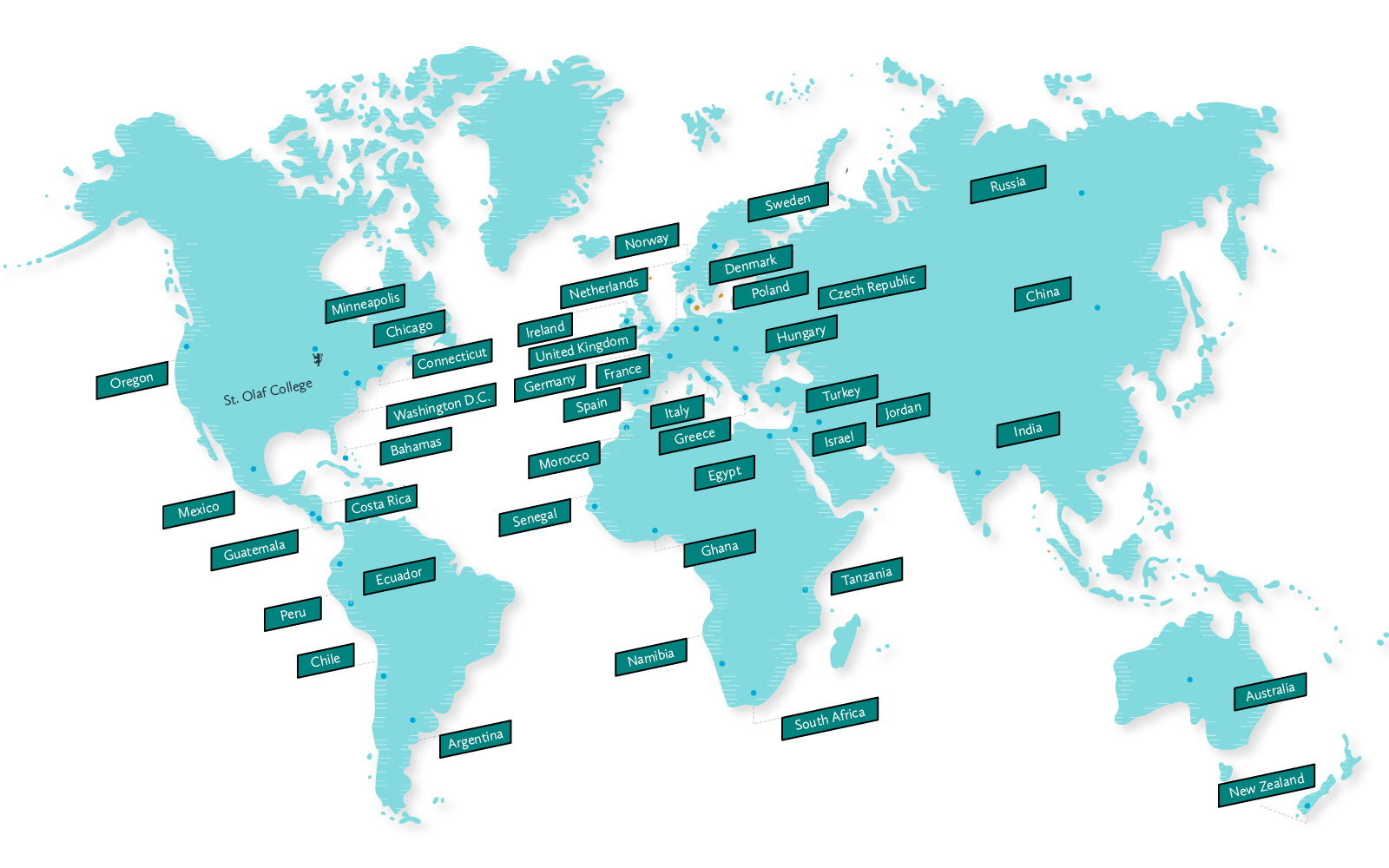 Large Map - Study Abroad Programs